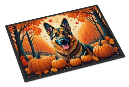 NEW German Shepherd Fall Doormat Front Door Mat Indoor Outdoor Rugs for Entryway, Non Slip Washable Low Pile, 18H X 27W