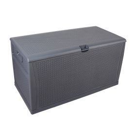 20gal, Grey, Yard Storage Boxes, Plastic, Cuboid 175lb (Color: Grey)
